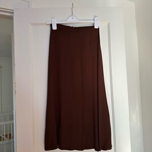Chocolate Reformation crepe midi skirt